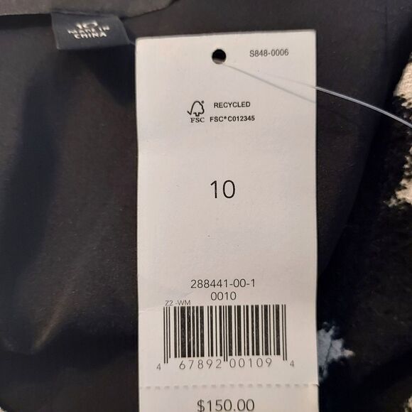 Banana Republic Sz 10 Layered Top Fit & Flare Dress Keyhole Back Sleeveless NWT - Picture 10 of 16